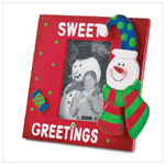 8' WOOD SNOWMAN PHOTO FRAME