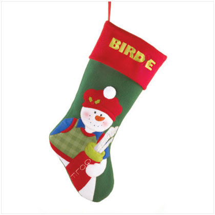 GOLF SNOWMAN STOCKING
