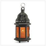 YELLOW GLASS MOROCCAN LANTERN