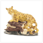 PORCELAIN LEOPARD FIGURINE