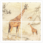 GIRAFFE LACQUER MURAL