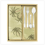 24 PC PALM TREE TABLE TOP SET