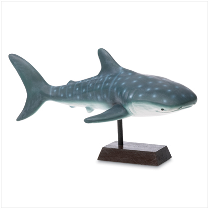 CERAMIC SHARK FIGURINE ON BASE