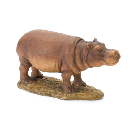 POLYRESIN HIPPO FIGURINE-BIG