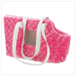 PINK PLUSH PET CARRIER