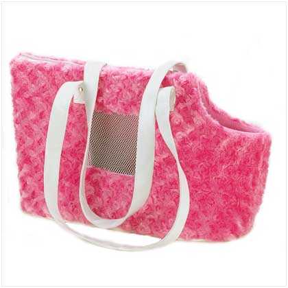 PINK PLUSH PET CARRIER