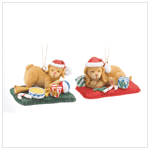 PUPPY WITH GIFTS ORNAMENTS