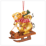GOLDEN PIGS ORNAMENT