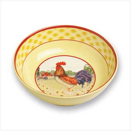 COUNTRY ROOSTER SERVING BOWL