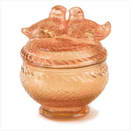 'LOVE BIRD' GLASS CONTAINER
