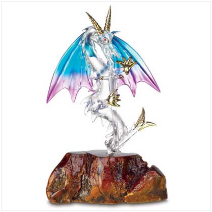 GLASS DRAGON FIGURINE