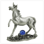 UNICORN WITH GLASS ORB