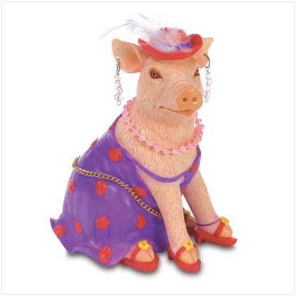 FASHION PIGLET FIGURINE