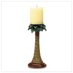PALM TREE RATTAN CANDLEHOLDERS