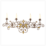METAL SCROLLWK WALL CANDLEHLDR