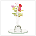 GLASS MINI-ROSE BOUQUET