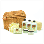 APPLE BATH SET IN WILLOW BASKT