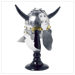 VIKING HELMET W/WOODEN STAND