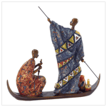 MASAI ON BOAT FIGURINE