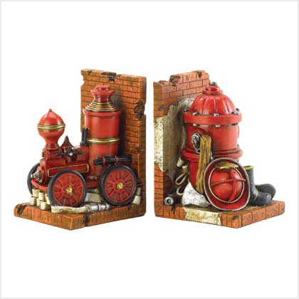 FIREFIGHTER BOOKENDS