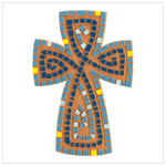 EARTHENWARE MOSAIC CROSS