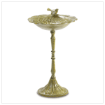 ANTIQUE IRON BIRDBATH