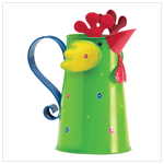 METAL CHICKEN PITCHER