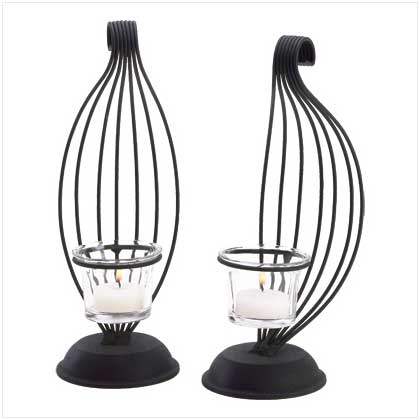 SCROLLWORK CANDLEHOLDER SET