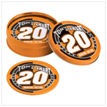 TONY STEWART TIN COASTERS-5 PC