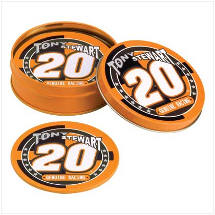TONY STEWART TIN COASTERS-5 PC