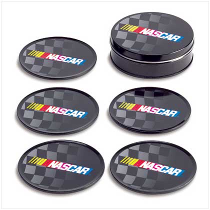 NASCAR TIN COASTER SET - 5 PC