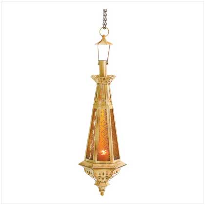 AMBER TEARDROP LANTERN
