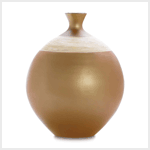 LACQUER/BAMBOO CERAMIC VASE