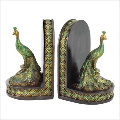 PEACOCK BOOKENDS