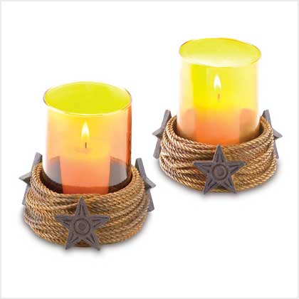 WESTERN CANDLEHOLDER SET