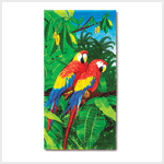 JUNGLE PARROT BEACH TOWEL