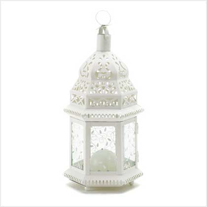 WHITE MOROCCAN LANTERN
