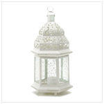 LARGE WHITE MOROCCAN LANTERN