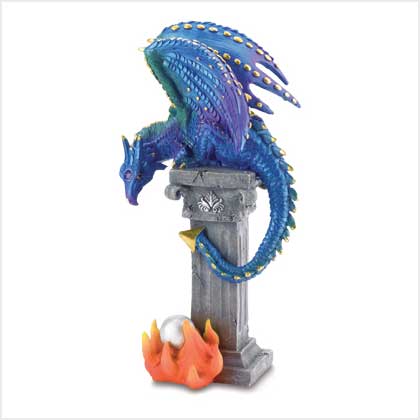 SAPPHIRE DRAGON COLUMN FIGURIN