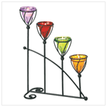 JEWEL-TONED CANDLEHOLDER