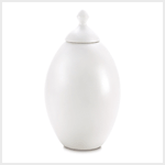 WHITE CERAMIC URN