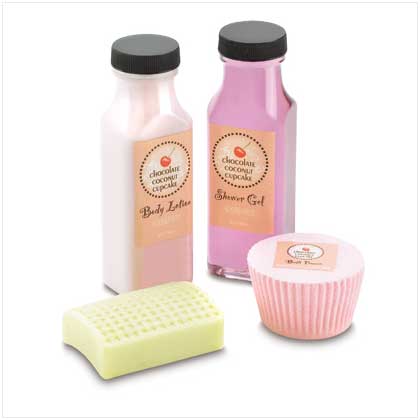 CHOCO COCONUT CUPCAKE BATH SET