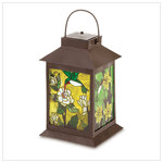 SOLAR-POWERED FLORAL LANTERN