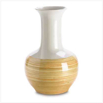 SPUN BAMBOO NECKED VASE