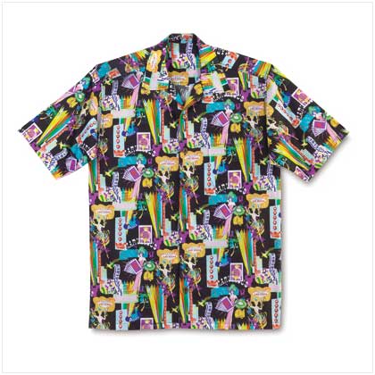 GAMES GALORE MEN CAMP SHIRT M