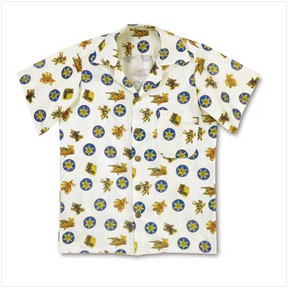 COWBOY BOY'S CAMP SHIRT - L