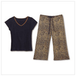 LEOPARD PRINT LOUNGEWEAR-MED