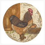 JAUNTY ROOSTER STEPPING STONE