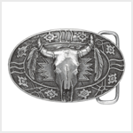 PEWTER SOUTHWESTERN BELT BUCKL