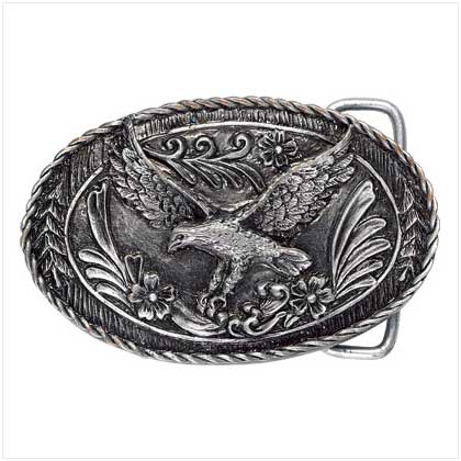 PEWTER FLYING EAGLE BELT BUCKL